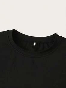 Women's T-Shirt For Spring And Summer - 黑色 - 查看 6