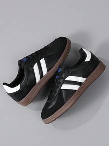 Nuove scarpe da allenamento unisex con lacci per donne, scarpe da donna taglie forti, scarpe sportive casual versatili di moda moderna per uso all'aperto, in strada e nel campus, scarpe da coppia - nero - Visualizzare 5