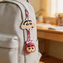 MINISO Crayon Shin-Chan Key Holder, Cartoon Bag Accessory With Funny Expressions, Fun And Adorable Decorative Keychain, Lightweight And Durable, Colorful Options For Daily Use, Multiple Versions Available - White - View 4