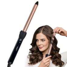 Máy uốn tóc tiêu chuẩn/Máy uốn tóc, Dụng cụ uốn tóc xoăn vào trong cho tóc mái, Máy uốn tóc, Máy uốn tóc 25mm thân thiện với tóc dành cho học sinh - màu đen - Xem 1