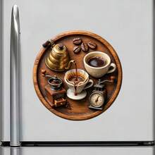 9pcs Coffee Love Letter Magnets, Capturing Tranquil Moments Of Daily Romance, Suitable For Refrigerator, Kitchen, Home Decor - A - View 3
