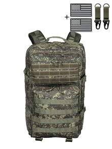 MOLLE Expandable Large Capacity Backpack With Adjustable Straps, Free Flag Patch + Quick Release  Hook, Multi-Compartment Storage Outdoor Hiking Bag - Multicolor - View 9