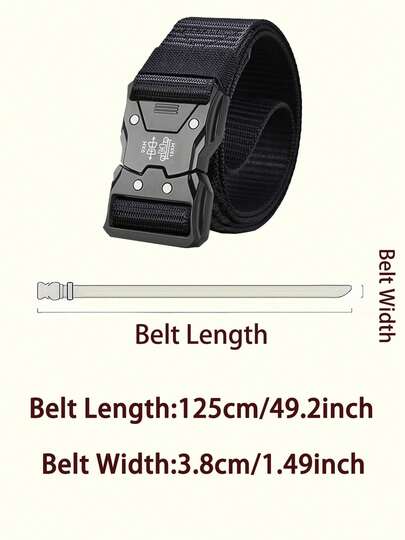 3pcs Tactical Canvas Belt For Men, Outdoor Quick Release Nylon Belt, Casual Pants Versatile Leather Belt