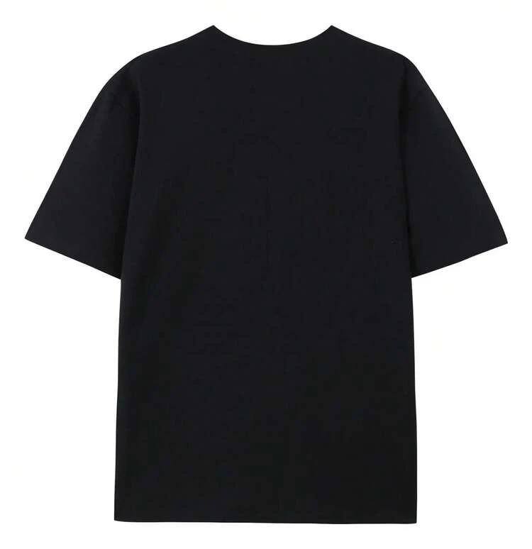 Nu Goth Alternative Clothing - Unisex T-Shirt With Occult Grunge Style Wolf Graphic - 黑色 - 查看 3