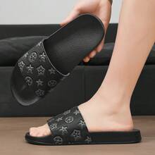 Men's Slippers, Versatile Beach Sandals, Fashion Casual Soft Bottom Non-Slip Flip Flops, EVA Material Open Toe Soft Bottom Breathable Comfortable House Slippers, Black Casual Slippers Suitable For Daily Wear, Indoor And Outdoor Universal Essential Slippers - Black - View 6