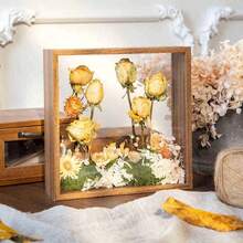 1pc Modern Minimalist Dried Flower Photo Frame, 3D Hollow Photo Frame DIY Display Stand Decoration Floating Frame, Wedding Anniversary Birthday Graduation Gift, Wall-Mounted Display (Frame Only) - Transparent Photo Frame - View 12