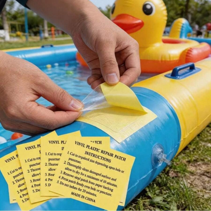 3/8/16PCS Repair Patches, Inflatable Pool Product Repair Patches, Tent And Swim Ring Waterproof Repair Patches, Outdoor Round Transparent Waterproof Repair Patches For Sleeping Bags, Portable Reflective Repair Patches