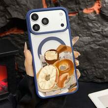 マグネット式黄ばみ防止 | 高級感あふれる2in1アクリルマグネット式スマホケース！スタイリッシュで手触りも良く、実用的な保護機能とマグネット式・耐衝撃設計を融合させた、高級感あふれるケースです。 ベーグルバターケース  11  17e 手机壳  17e 手机壳 家族、恋人、友人、そして子供たちへのプレゼントに最適です。  17 Pro/13 Pro Max/15/14 Plus/16e/11 Pro Max/17e/12/16/14 Pro Max/ 13 pro/15 Pro Max/12 Pro Max/14 Pro/16 Pro Max/14/Apple  Air/15 Pro/16 Plus/13/16 Pro/15 Plus/17 Pro Max/12 Pro/17/11 Pro - ブルー - チェックする 14