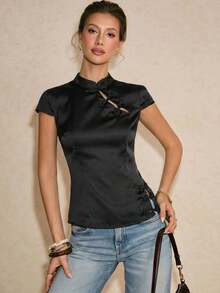 Women Blouses & Shirts - 黑色 - 查看 5