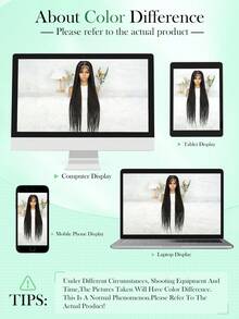 A ANYTIME High Quality HD Full Lace Large Braided Wig, Single Layer High Definition Full Lace Handmade Large Corn Braid Wig, Large Partition Braided Headband Wig, Goddess Fashion Wig - Multicolor - View 11