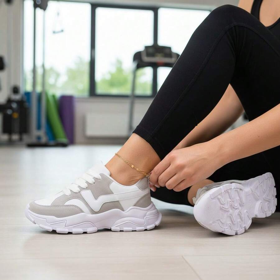 Marts Campus Skate Men's And Women's Tennis Shoes - Walking, Fast Shipping - Gym, Training, Sports, Comfortable, Running, Party - 灰色拖拉機 - 查看 1