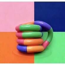 1/2/4/6Pcs Tangle Fidget String Twist Sensory Aid, Anxiety Relief Decompression Accessory, Ideal For Office Desk, Home Leisure, Travel Use, Perfect For Halloween, Christmas, Thanksgiving Party Favors & Holiday Gift - 彩色 - 查看 13