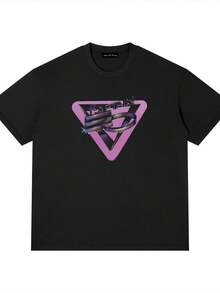 Retro Sci-Fi T-shirt Streetwear Kläder T-shirt Dam Sommarblusar Dam Sweatshirts Dam Kortärmad T-shirt Dam Strandkläder  dam - Svart - Visa 1