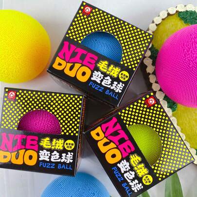 1 pieza Nueva Pelota de Estrés de Peluche con Cambio de Color Creativo, Juguete de Espuma Suave y Agradable, Barra de Crema Suave y Aplastable, Juguete Divertido para Apretar, Alivio de la Ansiedad, Pasatiempo, Colección, Suministros para Fiestas, Regalo para Adolescentes, Regalo del Día de San Valentín, Regalo de Cumpleaños (Aleatoriamente Con o Sin Caja de Embalaje)