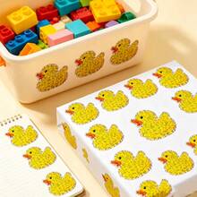 250张可爱卡通黄鸭装饰贴纸/标签，适用于学生桌面、笔记本、教室装饰、教师奖励、礼品包装 - 多色 - 查看 3