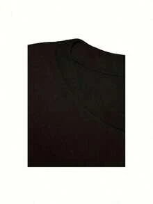 Camiseta Gráfica de Enfermera para Mujer Talla Grande - Manga Corta, Cuello Redondo, con Diseño de Estetoscopio y Latidos del Corazón, Camiseta Casual para Enfermeras - 180g Transpirable y cómoda - Negro - Ver 4