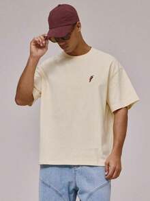 Women's Casual Printed T-Shirt, Short Sleeve And Round Neck, Local Urban Fashion Spring/Summer. Women's Blouses, Women's T-Shirts. 180g (S-XXXL) - 杏子 2 - 查看 4