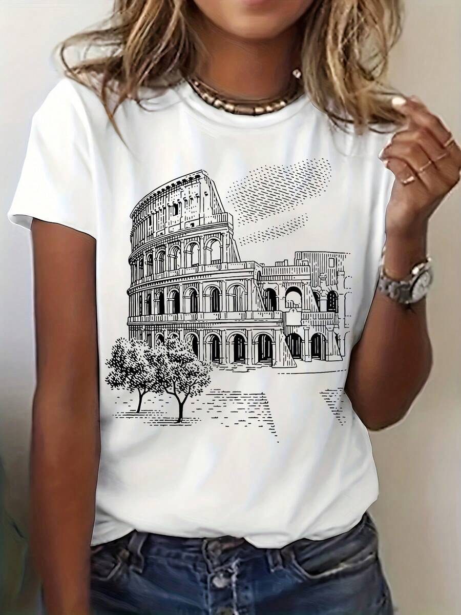 Women T-Shirts - [White] - View 1