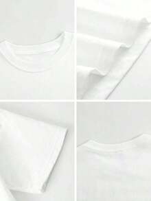 JRJZ Fashion Men's Smiths Printed T-Shirt, Vintage Cotton T-Shirt, Alternative Streetwear, Oversized ROLI T-Shirt - 白色的 - 查看 4