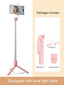 Latest 170cm/66.9in Bluetooth Remote Control Selfie Stick & Phone Holder, Suitable For Video Recording, Life Logging, Extendable, 360° Rotatable, Anti-Shake, Foldable & Portable Tripod For IOS & Android Phones, Ideal For Summer Vacation, Travel, Lighting, Outdoor Activities, Live Streaming - Multicolor - View 25