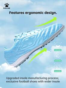 KELME Men's Soccer Shoes, Sports Training TF Cleats, Anti-Slip Professional Match Shoes - Baby Blue - View 2