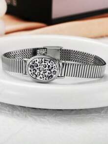 New Fashion Wristwatch For Women, Vintage Quartz Watch, Luxurious, Minimalist, Elegant, Lightweight And Versatile, Suitable For Daily Wear, Birthday Gift, Party, Festive Gathering, Ideal Gift For Yourself Or Friends - 深灰色 - 查看 6