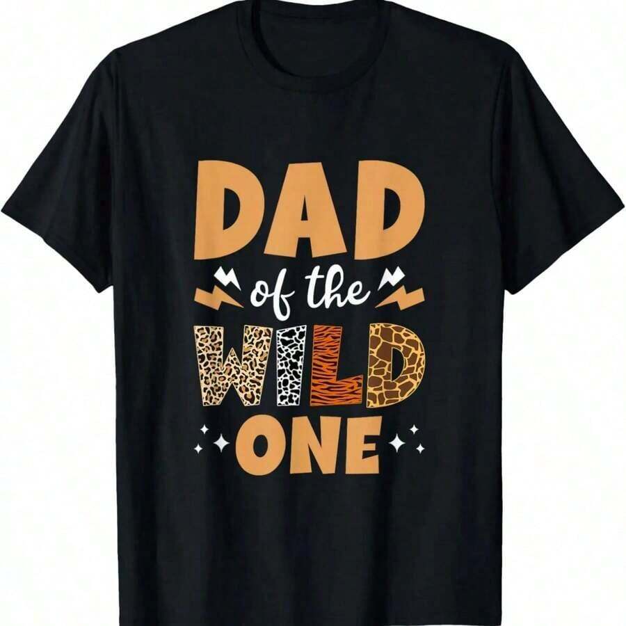 Camiseta para Papá de los Gemelos Cumpleañeros: Lindos Gemelos Celebrando al Papá - Negro 5 - Ver 1