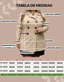 Casaco Plus Sobretudo Moletom Inverno C/ Bolsos e Botões P/ Fechamento Aproveite - Preto - Visão 5