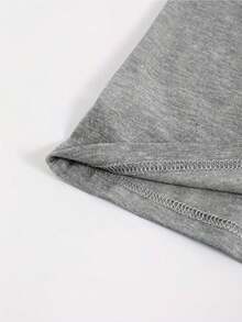 Talla grande - talla extra grande - camiseta de mujer, hecha de algodón puro, tela ligera y transpirable, diseño de cuello redondo, diseño estampado, corte de manga corta, adecuada para primavera y verano. - Gris Claro - Ver 4