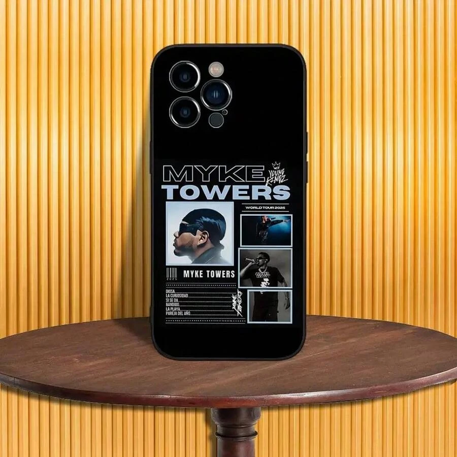 M-Myke T-Towers 2025 Phone Case For IPhone 17, 16, 15, 14, 13, 12, 11, Pro, Max, Plus, X, XS, SE4, E, Mini, Soft Black Case For Samsung Galaxy S21 S22 S23 S24 S25 S26 Ultra Plus. - 西瓜1 - 查看 1
