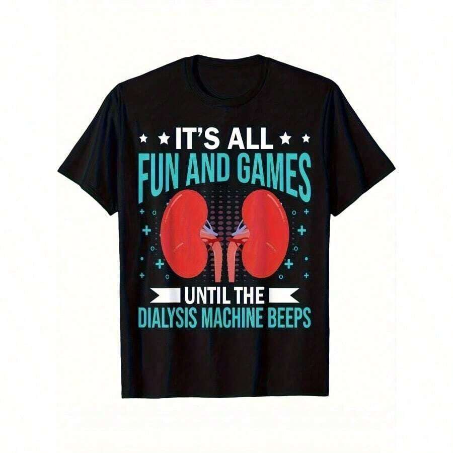 Camiseta con Capucha para Enfermera de Diálisis Renal 180g - Negro - Ver 1