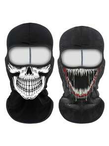 1 Stück/2 Stücke Unisex Sport Klettern elastische feuchtigkeitsableitende bedruckte Gesichtsmaske für Motorradfahren, geeignet für Outdoor, Lässig, Party, Cosplay - L - Übersicht 18