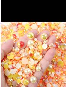 Mixed Half-Round Pearl Resin Rhinestone Flat Pearls, DIY Jewelry Craft Materials, Suitable For Phone Cases, Makeup Mirrors, Cups, Shoes Decoration - A - View 9