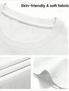Camiseta Love You More, Camiseta Minimalista de San Valentín, Feliz Día de San Valentín, Camiseta de San Valentín, Camiseta de Algodón Grueso de Manga Corta, Estampada con Gráficos, Casual para Mujer - Blanco - Ver 5