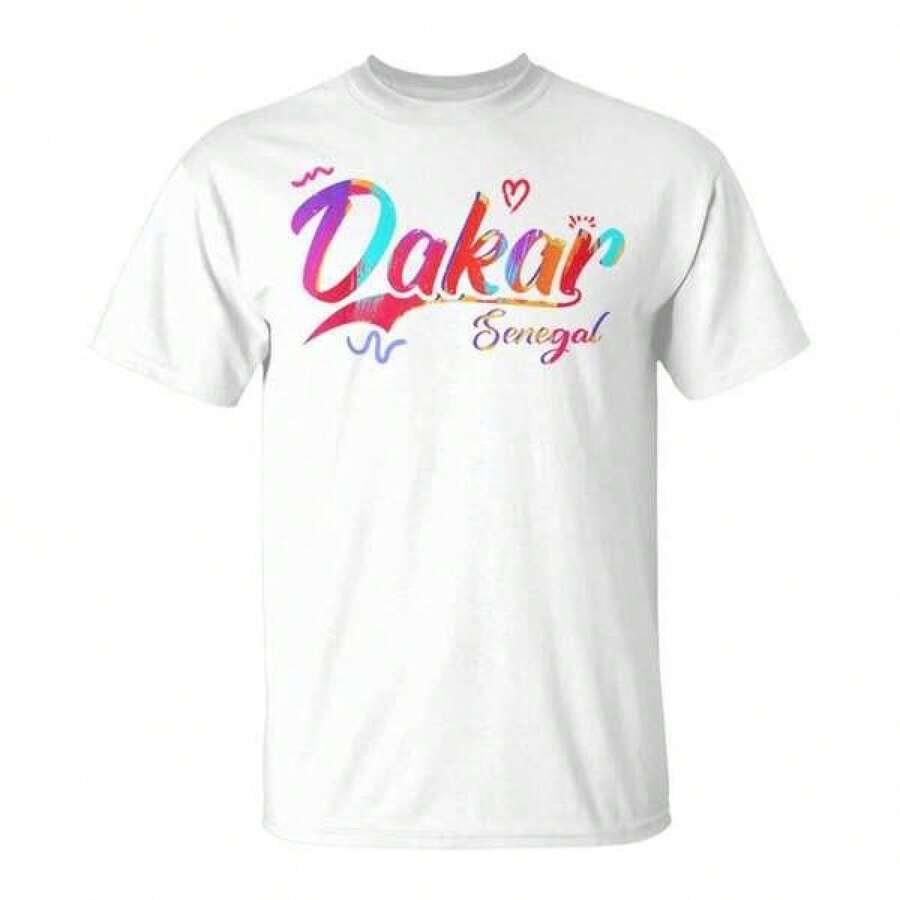 Camiseta unisex de manga corta, 100%AlgodónImpresoCamisetaUnisexoSólidoNegroBlancoInformalGráficoTee,VeranoEsencialSuperposición de capasSuperior,Tallas S-3XLDakarSenegalVacacionesViajesCamisetaPlayeras unisexhombre, , , Dazymujer,romwehombres, bohochic,maestrasregalos,camisetaparaconjuntos de mujercon curvasparamu,y2k, - Blanco - Ver 1