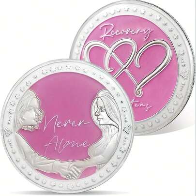1 Piece, Sisterhood Recovery Awareness Chip AA Medal Alcohol Addiction Support Group Coin, Alcohol Abstention Gift, Exclusive For Women