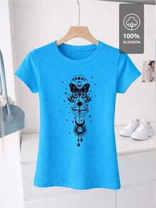 Camisa Estampada para Mujer MYSTIC BUTTERFLY - EDICIÓN ROMÁNTICA CELESTE |   100% - Rosa - Ver 10