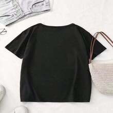1 pieza Blusa de mujer de manga corta para verano - Camiseta casual de cuello redondo, Camiseta negra con gráfico estilizado "THEY NOT LIKE US" - Ropa urbana Camiseta casual de cuello redondo, Parte superior ligera y transpirable, Atuendo casual de primavera, verano y otoño, Blusa de manga corta para superposición - Lavable a mano y en seco Playeras gráficas para mujer Camisetas oversize para mujer - Multicolor - Ver 7