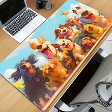 1pc A Group Of Cute Puppies HD Printed Pad For Desk, Multi Functional XXL Mousepad, Keyboard Gaming Mouse Mats, Office Computer PC Gamer Desk Mat.Gifts For Family Friends - 90x40cm/35.39x15.7in - View 6