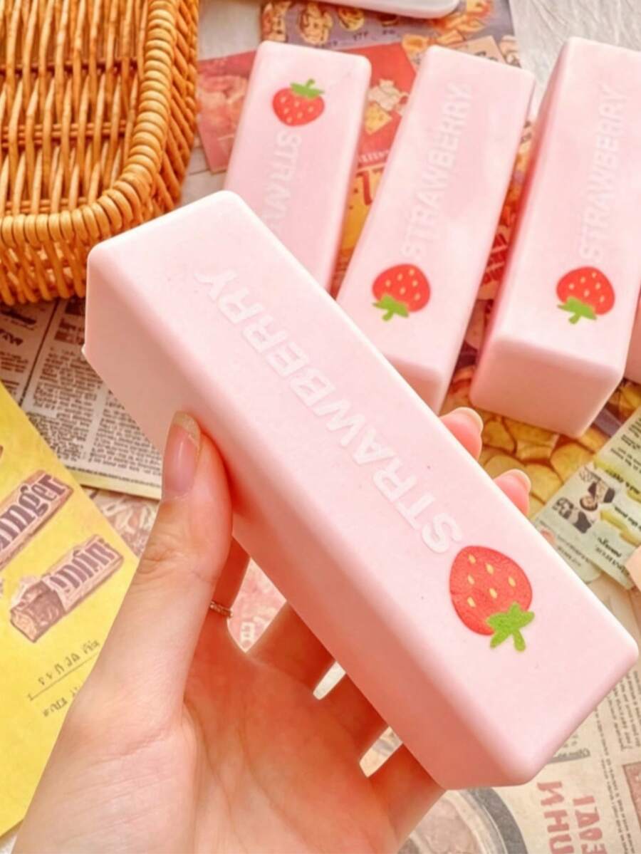 Strawberry Squishy Toy, Cream Squeeze, Chocolate Squeeze, Slow Rebound Stress Relief, Realistic Food Texture, Girly Aesthetic, Office Desk Toy, Student Fidget Ball, Healing Decor - View 1