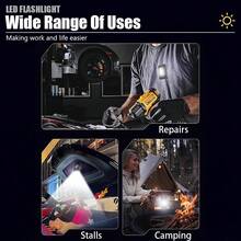 1 pieza Linterna de bolsillo súper brillante COB con clip recargable, luz LED multifuncional de emergencia - flash - Ver 7