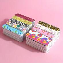 Set de 5 piezas de limas de uñas mini de doble cara, herramientas de manicura y pedicura de colores - Multicolor - Ver 7