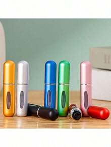 1Pcs,5ml Perfume Bottle With Bottom Filling, Perfume Bottle Self-Pump Type, , Refillable Spray Bottle, Portable Cosmetic Bottle Perfume Bottle - 粉色 - 查看 7