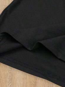 Camiseta de manga corta, estampada con versículos bíblicos, lavable a máquina, diseño de cuello redondo, casual y versátil, la primera opción para el uso diario en primavera y verano, moderna y a la moda, con tela cómoda y transpirable. Camiseta deportiva para mujer - Negro - Ver 2