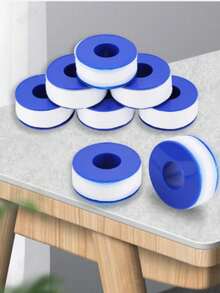 5 Stück blaues PTFE Gewindeband - Dichtband, PVC-freies Installateur Dichtband für Wasserhähne, Schläuche & Ventile - Unverzichtbares Werkzeug für Heimwerker und Werkstatt mit weißem Fluidkern, Rohrverbindungsband | Professionelles blaues Band | langanhaltend Dichtband - Mehrfarbig - Übersicht 2