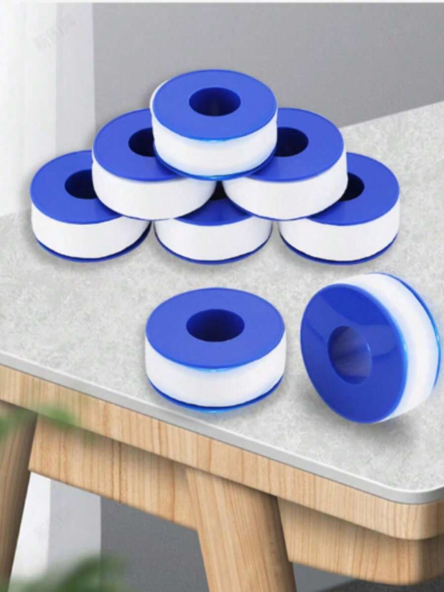 5 Stück blaues PTFE Gewindeband - Dichtband, PVC-freies Installateur Dichtband für Wasserhähne, Schläuche & Ventile - Unverzichtbares Werkzeug für Heimwerker und Werkstatt mit weißem Fluidkern, Rohrverbindungsband | Professionelles blaues Band | langanhaltend Dichtband