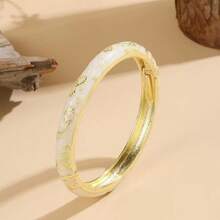 1pc Cloisonné Enamel Vintage Floral Bracelet, National Style, Suitable For Party, Date, Daily Wear, Festival, Gift, Fashionable Item For Women - S - View 6
