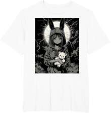 Anime Girl Bunny Teddy Bear Goth - Camiseta gótica de conejito de anime para mujer - Blanco - Ver 4