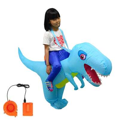 Kids Inflatable Dinosaur T-REX Costume Toddler Halloween Blow Up Fancy Dress Up, 3-12 Years