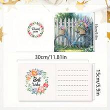 6 peças/Conjunto Kit de Pintura de Diamante DIY, Design de Padrão Único de Lavanda, Mosaico de Arte de Diamante Cartão Postal, Adequado para Aniversário, Feriado, Dia das Mães, Ótimo Presente para Família, Amigos e Amantes - Padrão de paisagem - Visão 4
